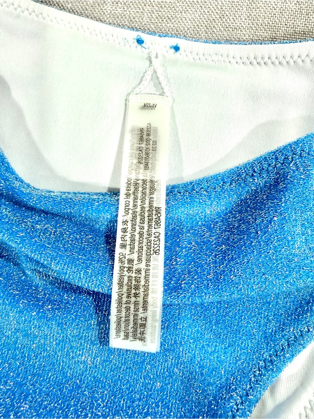 Pink Victoria’s Secret Aqua Blue Glitter Bikini Bottoms Shimmer Swim NWT Medium - Picture 6 of 12